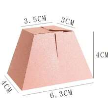 10 件/包精美玫瑰闪光纸质礼盒，婚礼/派对礼品盒，DIY 可爱节日小盒子，适合订婚、周年纪念、准新娘 - 彩色 - 查看 9