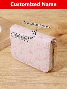 1pc Custom Signature Wallet,Personalized Signature Design Wallet,Custom Signature Wallet,Personalized Wallet With Signature,Custom Signature Wallet,Love Pattern Versatile Coin Wallet,Card Holder Multi-Card Card Organizer For Storage Credit Card - Pink - View 8
