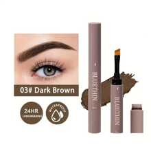 1pc Dual-Ended Eyebrow Pencil With Brush, Waterproof And Sweat-Proof, Smudge-Proof And Transfer-Proof