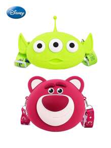 Disney 1PC Disney Officially Licensed Cartoon Cute Alien Losto Shoulder Crossbody Phone Bag Silicone Purse Compact Waterproof Wear-Resistant Storage Bag Foldable Soft Wallets Daily Combinations Can Be Used For Different Occasions A Souvenir Birthday Gift For Friends Family