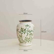 Rustykalny zabytkowy ceramiczny wazon na kwiaty, nowy chiński styl świeży i prosty kwiatowy uchwyt na wodę do salonu, gabinetu, biura