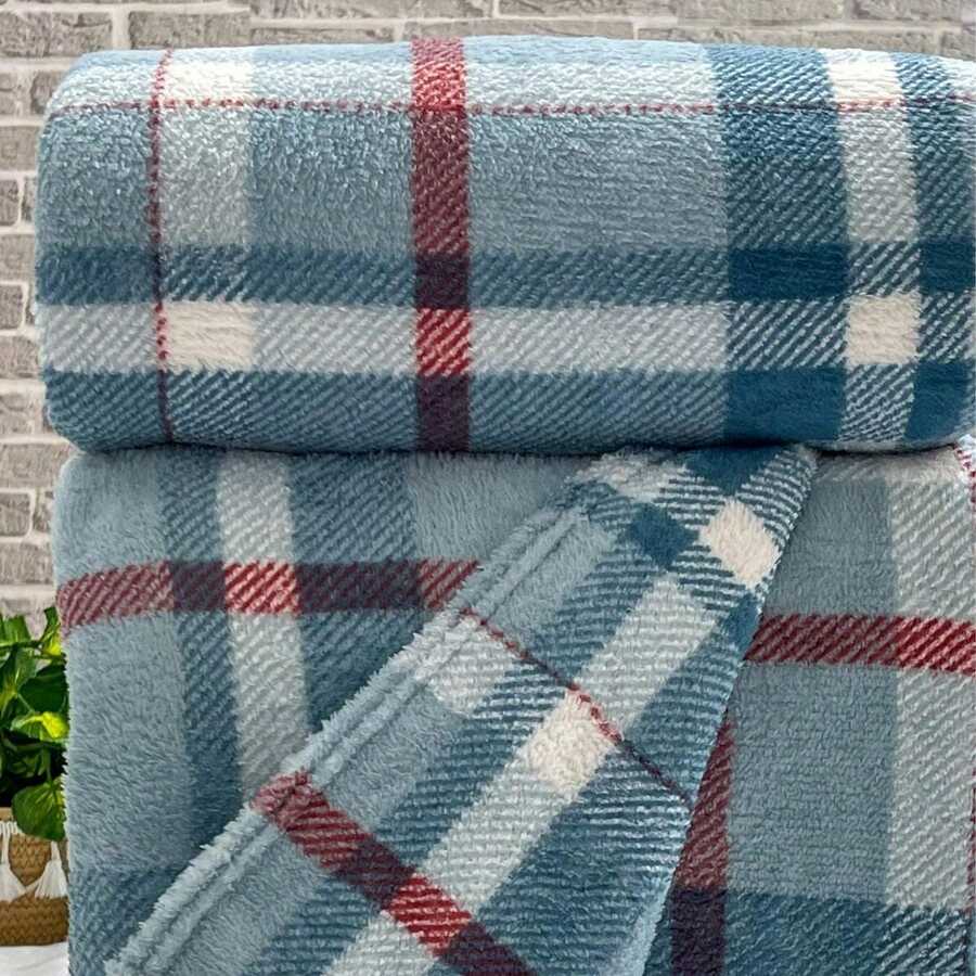 Pop Plaid Printed Double Blanket - 彩色 - 查看 1