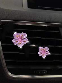 Set de 2, 4 o 6 ambientadores de coche con diseño de Sakura, clips decorativos aromáticos para el conducto del aire acondicionado del coche - Multicolor - Ver 7