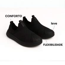 Casual Slip-On Sneakers Casual Style And Ease - 黑色/白色 - 查看 2