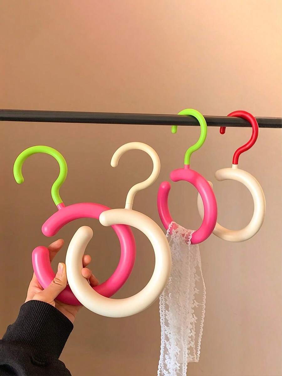 1 件/5 件多巴胺设计可旋转多功能帽架、围巾架、衣架、衣柜收纳架，适用于衣服、袜子、皮带、领带