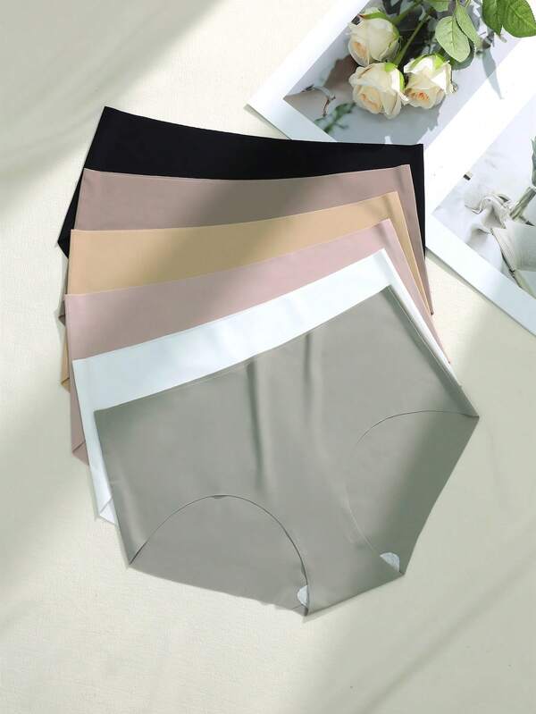 6pcs Plus Size Women's Breathable Comfortable Underwear