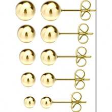 Gold Hoop Earrings Set For Women Hypoallergenic Chunky Chain Twisted Open Hoops Dangle Earring Packs For Birthday Party Christmas Fashion Jewelry Gift