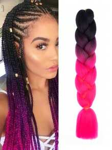 Estensioni per trecce arcobaleno da 24 pollici, capelli sintetici viola professionali, trecce jumbo, estensioni per capelli colorate a gradiente africane per intrecciare all'ingrosso per Ognissanti e Natale