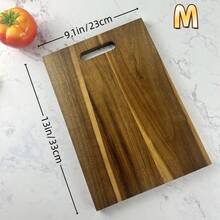 红木砧板，木制厨房砧板，适用于切肉、奶酪、面包、蔬菜和水果，熟食拼盘，奶酪拼盘，面包托盘，适用于蛋糕、小吃和牛排，厨房用具和餐具，公寓必需品和返校用品，圣诞礼物 - 咖啡棕 - 查看 4