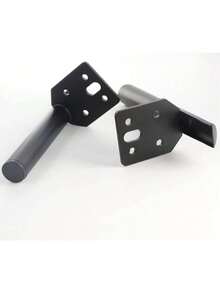 Patas de mueble de 12 pulgadas, pies de mesa de centro negros, patas de metal de estilo mid-century para sofá, armario, otomana, juego de 4 en estilo montado en el lateral para reemplazo en el hogar, manualidades DIY - 12 pulgadas - Ver 8