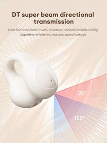 Lenovo 联想 LP25 蓝牙耳机，耳挂式，蓝牙 5.4，ENC 通话降噪，定向音频，长效电池续航，智能触控，兼容 Apple 和 Android 平板电脑 - 紫色 - 查看 4