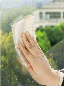 Lot de 5/10 pièces Chiffon de nettoyage réutilisable magique, efficace pour la cuisine, les miroirs, les vitres, la vaisselle, les écrans et les vitres de voiture. Pratique pour un nettoyage à long terme, fournitures et outils de nettoyage essentiels, couleur aléatoire