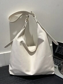 Vintage Large Capacity Soft Solid Color Shoulder Bag For Women,Versatile Crossbody Bag Handle Women Hobo Shoulder Purse Big Capacity Sling Crossbody Handbag Casual Work Bag