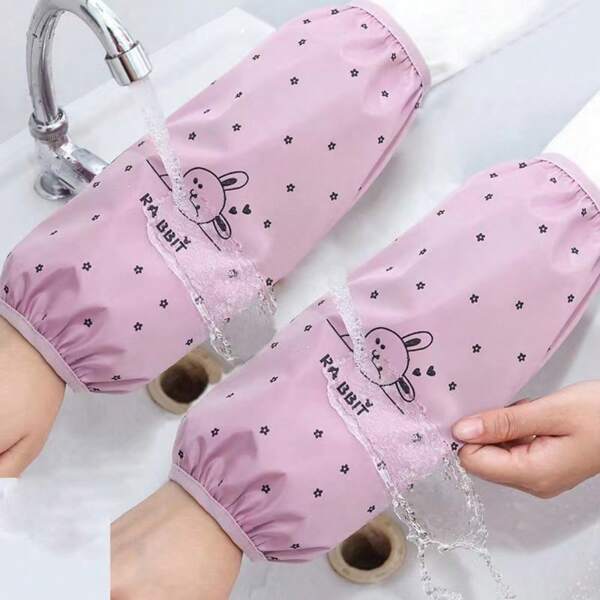 1 par de fundas impermeables para el hogar y la oficina, mangas antiolores y antioil lavables y reutilizables para cocina para hombres y mujeres, (Nota: Puede haber una ligera diferencia de color entre la cámara y las imágenes oficiales, pero no afecta a la apariencia ni a la usabilidad)