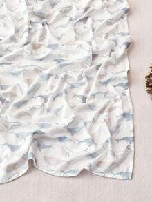 1条双层纯棉纱布婴儿襁褓毯，婴儿拍嗝巾，纱布襁褓包巾，110*120厘米男女通用婴儿毯，适合男孩和女孩 - 彩色 - 查看 10