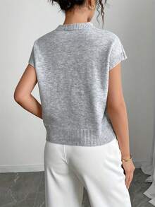 女士休闲花卉印花手工编织毛衣，适合日常穿着