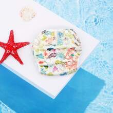 1 Stück wiederverwendbare Schwimmwindel aus Stoff, einstellbare Schwimmwindel-Hose für Schwimmunterricht Baby Mädchen, Jungen, neutraler Farbton Schwimmwindel (das Muster wird umgekehrt sein)