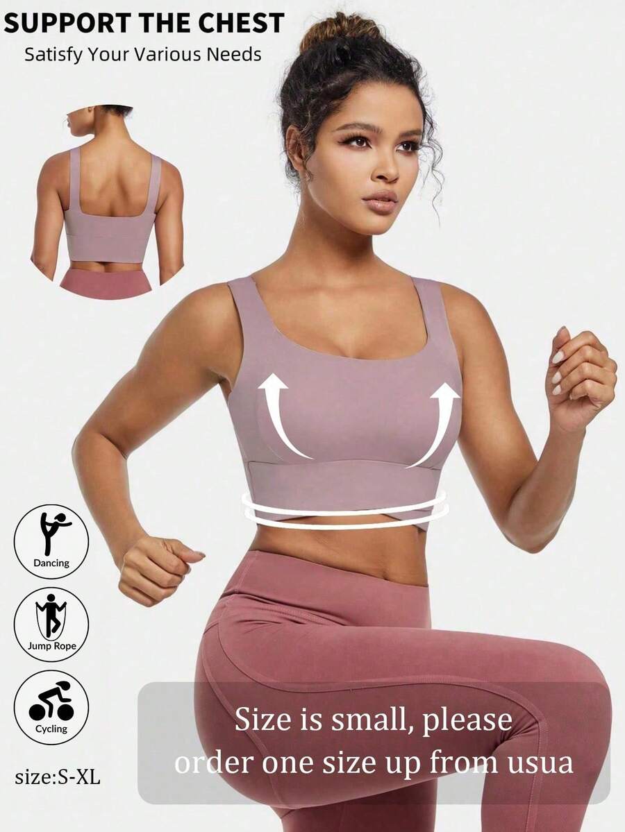 Yoga Tank Top, Breathable Sports Bra With Shock Absorption And Shaping Function, Sculpts Beautiful Back Lines, Suitable For Fitness Exercises - Dusty Purple - View 1