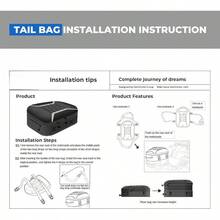 Motorcycle Tail Bag, Dual Use Motorcycle Rear Seat Bag With Waterproof Rain Cover, 22L-34L Expandable Motorbike Helmet Bag Luggage Storage Backpack With 6 Straps - 22L-34L - View 6