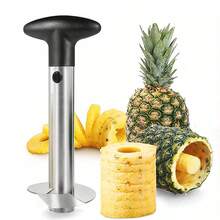 不锈钢菠萝去核器和切片器，水果核去除工具，家用厨房小工具，户外、露营厨房工具，夏季海滩派对，便携式小工具，颜色和款式随机 1 件 - 彩色 - 查看 3