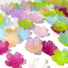 50pcs Colorful Acrylic Small Flower Bead DIY Bracelet, Keychain, Handmade Jewelry Supplies, Festival Gifts