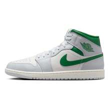 Men's Jordan 1 Mid Summit White/Pine Green (DQ8426 142) - White - View 1