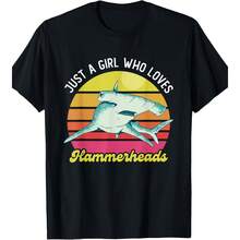 Hammerhead Shark Hammer Hear Shark Lover Sea Biologist T-Shir-100% Cotton T-Shirt 180gT-Shirt - Black - View 1