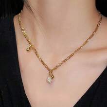 High-End Water Drop Zirconia Sterling Silver Necklace For Women's Spring Match With Sweater Clavicle Chain New Style - Teardrop Zirconia Necklace - View 9