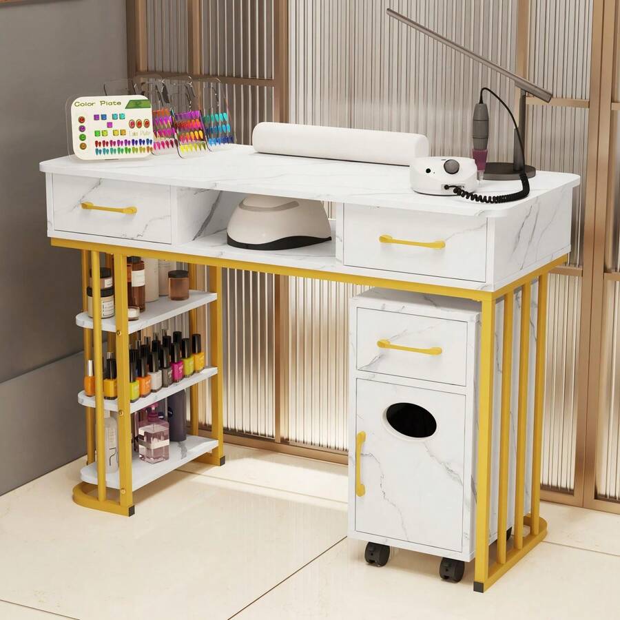 Advwin Manicure Table Nail Desk For Nail Tech, Professional Nail Table With Wrist Cushion, Storage Cabinet & Drawer, Modern Multipurpose Table For Home Office Beauty Spa Salon Nail Station Nail Desk, Nail Table, Salon Equipment, Manicure Table, Nail Tech Desk, Salon Furniture, Nail Tech Table, Portable Nail Table, Salon Station, Nail Desk Cheap, Desk For Nails, Beauty Salon Equipment, Table Manicure, Manicure Desk, Hair Salon Equipment, Nail Tables, Nail Salon Furniture, Portable Manicure Table, Nails Table Desk, Nail Desks - White - View 1