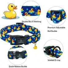 Lionheart Glory 狗项圈鸭子图案可爱项圈适合中型犬春夏季母犬或公犬项圈宠物礼物可调节重型宠物项圈 - 水鴨藍 - 查看 3