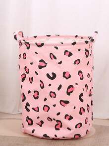 1pc Foldable Waterproof Laundry Basket, Cow & Leopard Print Fabric Storage Box, Suitable For Toy Storage, Dorm, Bedroom, Bathroom Organization - Multicolor - View 15