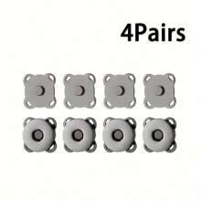 Set de 20 piezas/4 piezas/10 piezas de Botones magnéticos para coser, botones magnéticos invisibles de dibujos animados, botones magnéticos de flor de ciruelo, botones para coser, botones invisibles de metal para coser, cierres de billetera, para manualidades DIY, billetera, bolso, mochila, accesorios, set de botones para manualidades de 14mm