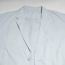 Adidas Clover Collar Loose Casual Jacket Unisex Blazer HU1242 - Light Blue - View 2