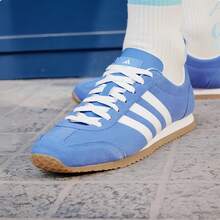 Adidas VS JOG 2.0 复古经典“冰淇淋丁字鞋”低帮休闲运动板鞋 - 藍白色 - 查看 7