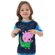 Peppa Pig Pyjamas, Short Sleeve Boys Pyjamas, George Pig Pyjama Set, Summer Pjs For Boys - Blue - View 3