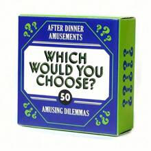 1 pièce - Repas divertissants : 50 choix amusants de jeux de cartes - Jeux interactifs de discussion pour les fêtes et la famille, divertissements portables pour les vacances et le camping, boîtes bleues et vertes avec des versions décoratives, idées de cadeaux parfaits pour les fêtes et les réunions de famille, jeux de réunion de famille | Designs de boîtes vibrantes | Jeux de table