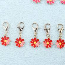 5 pièces Set de porte-clés floral charmant pour les cadeaux de fête - Petits charms de fleurs, idéal pour les mariages, anniversaires et célébrations en général, dans des couleurs assorties. Cadeau parfait pour la famille et les amis, symbolisant un bonheur éternel. Non électrique, convient aux plus de 14 ans. Accessoires de voiture, porte-clés de sac, école
