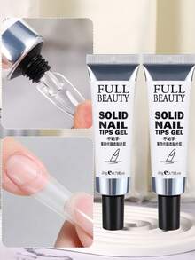 20克透明固体指甲胶，速干强力粘合剂，适用于亚克力指甲、假指甲、按压式指甲、水钻，持久耐用，是美甲工具和用品的理想之选。 - 無色 - 查看 3