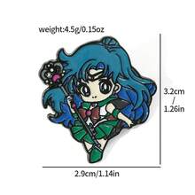 1pc Fashionable And Exquisite Cartoon Anime Brooch, Youthful And Beautiful Tsukino Usagi Kawaii Bag Decoration Suitable For Daily Wear - Multicolor - View 14
