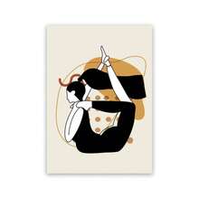 1 peça de pôsteres de arte minimalistas modernos de personagens de desenho animado de ioga, pinturas em tela de esportes e fitness, estúdio de dança de pilates, pinturas de decoração de parede em salas de estar, quartos, salas de jantar, molduras opcionais, pôsteres modernos, artes de parede, pinturas em tela e molduras reutilizáveis - Multicolorido - Ver 39