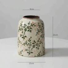 Rustykalny zabytkowy ceramiczny wazon na kwiaty, nowy chiński styl świeży i prosty kwiatowy uchwyt na wodę do salonu, gabinetu, biura