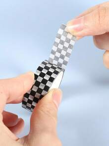 1/8 Rolls Black White Plaid Washi Tape Set, Basic Grid Masking Decorative Tapes For Arts DIY Planners Office School Students , Back To School Gifts