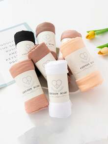 1pc Solid Color Women Scarf,Daily Wear Hijab,High Quality Wrinkle Soft Breathable Comfortable Headscarf Shawl For Women - Multicolor - View 5