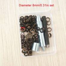 100 zestawów 6/8/10mm przelotka metalowa mix z wzorem przelotka narzędzia zestawy okrągłych pierścieni do majsterkowania skórzanego rzemiosła naprawa obuwia torba odzież pasek kapelusz akcesoria