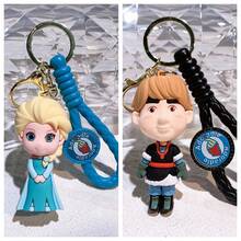 1pc  Frozen Keychain Aishana Anime Christopher Olaf Keychain Collection Car Keychain - Multicolor - View 24