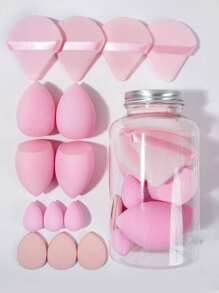 14/1pc Makeup Sponge Set, Including Makeup Sponges, Makeup Sponge, Powder Puff, Soft & Skin-Friendly, Suitable For Cream & Powder Makeup, Latex-Free, Can Be Used Wet Or Dry, Professional Cosmetic Sponges Summer Makeup Must-Have