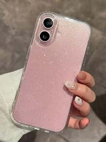 1 pieza Funda de teléfono transparente con estrellas brillantes compatible con IP16, 16E, 12/13 Mini, funda protectora de silicona suave para IP16 15 14 13 12 11 Pro Max Plus 8 7, opción de regalo ideal para el festival de Hanaka y Navidad, resistente al agua, a los golpes, a las caídas y a los arañazos