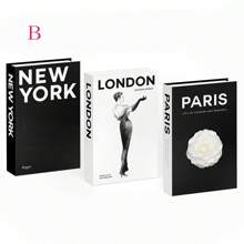 3pcs Foldable Decorative Fake Books, Simple Design Ornament Books, Suitable For Showroom Display
