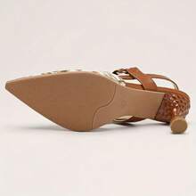 Women's Comfortable And All-Match Sandals Bohemian Pointed Toe Fashion High Heel Sandals Women - Brown - View 5