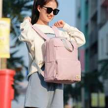 Simple Fashion Foldable Backpack Multifunctional Backpack With Large Capacity, Multiple Pockets, Preppy Style Bagpack, Suitable For College Students And Travelling, Stylish And Versatile, Back To School Supplies - Multicolor - View 8